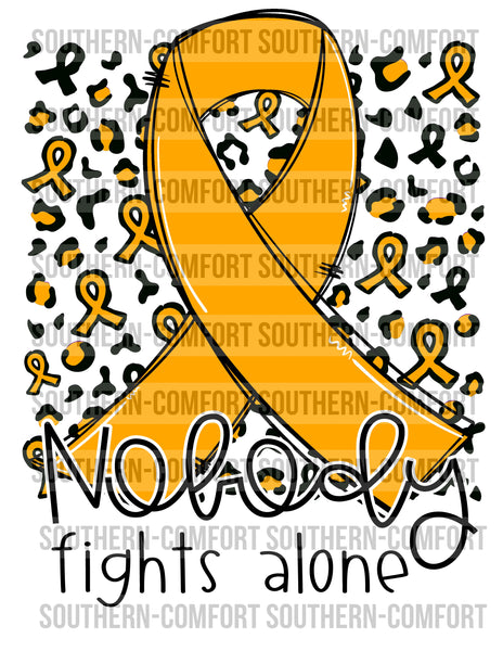 Nobody fights alone (gold) PNG
