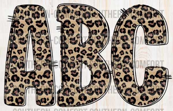 Leopard alphabet commercial elements