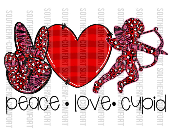 Peace love Cupid PNG