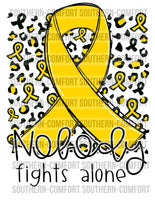 Nobody fights alone (yellow) PNG
