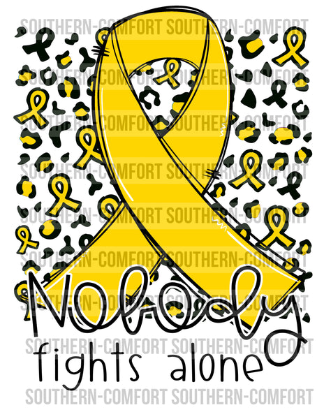 Nobody fights alone (yellow) PNG