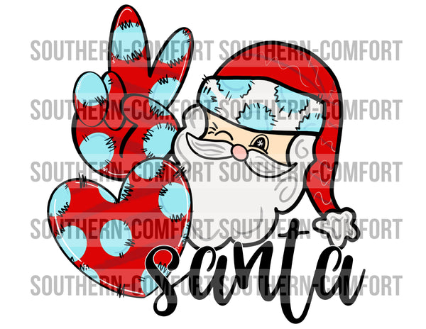 Peace love Santa PNG