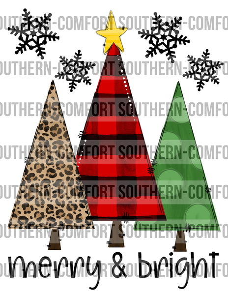 Merry and bright PNG
