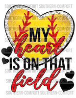 My heart is on that field softball PNG