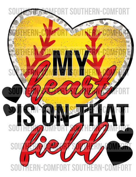 My heart is on that field softball PNG