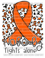 Nobody fights alone (orange) PNG