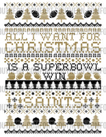 All I want for Christmas is a super bowl win SAINTS PNG