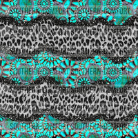 Leopard turquoise Seamless