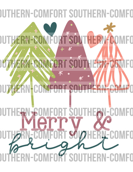 Merry and bright PNG