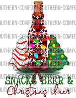 Snacks beer and Christmas cheer PNG