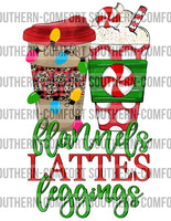 Flannels lattes leggings PNG