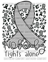 Nobody fights alone (grey) PNG