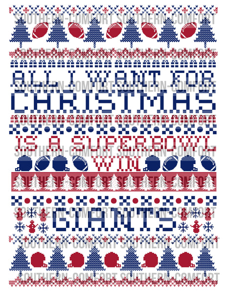 All I want for Christmas is a super bowl win GIANTS  PNG