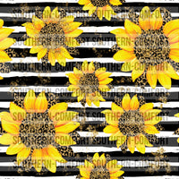 Sunflower with stripes Seamless