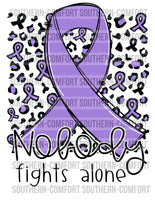 Nobody fights alone (lavender) PNG