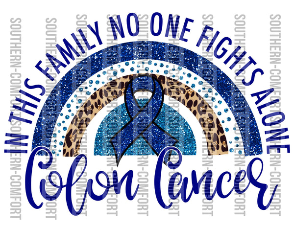 In this family nobody fights alone colon cancer PNG