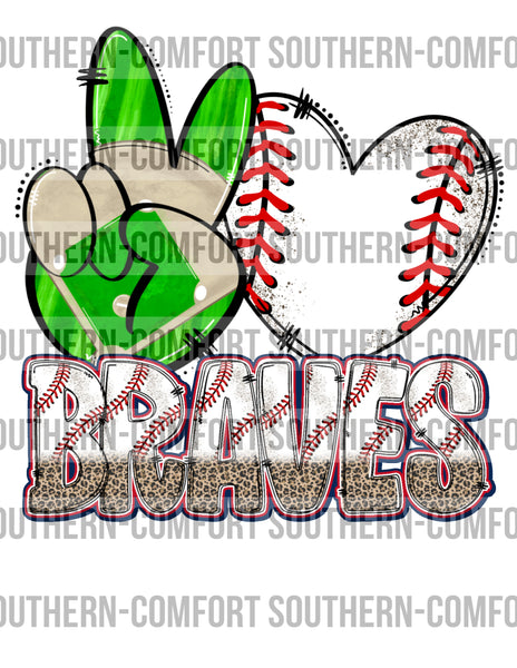 Peace love  Braves baseball PNG