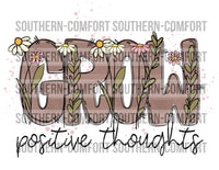 Grow positive thoughts PNG