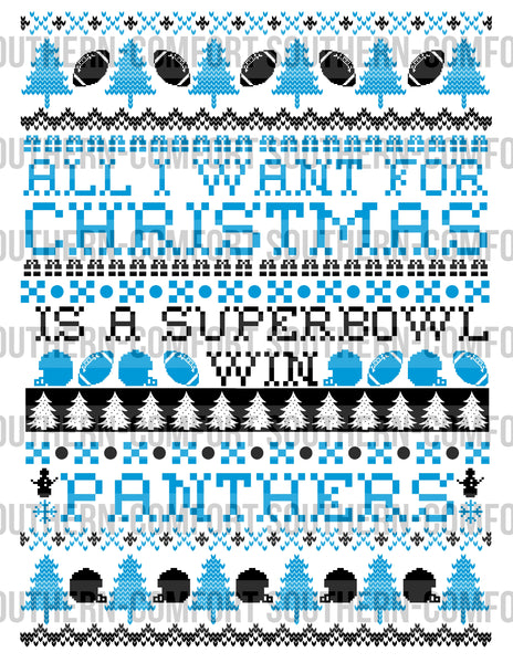 All I want for Christmas is a super bowl win PANTHERS PNG