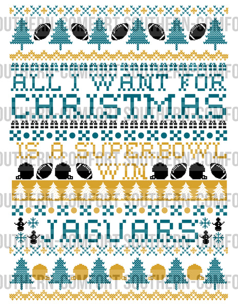 All I want for Christmas is a super bowl win JAGUARS PNG