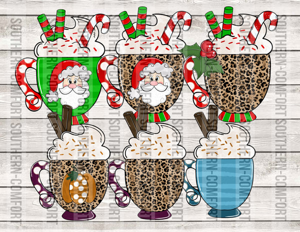 Holiday cups elements (commercial use)