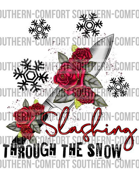 Slashing through the snow PNG