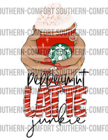 Peppermint latte junkie PNG