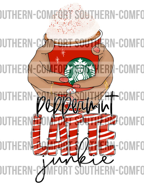 Peppermint latte junkie PNG