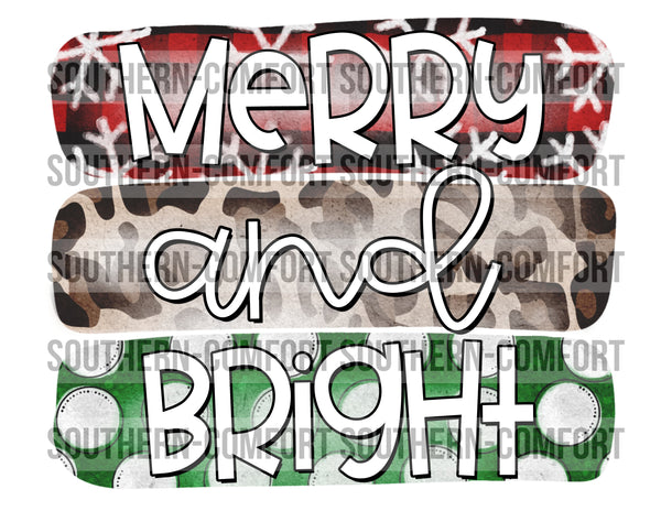 Merry and bright PNG