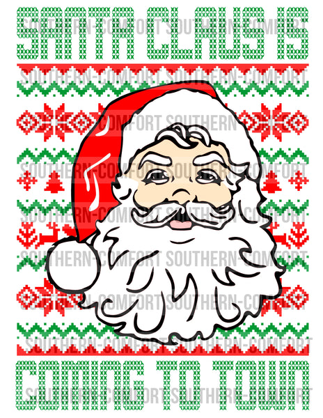 Santa Claus is coming to town PNG