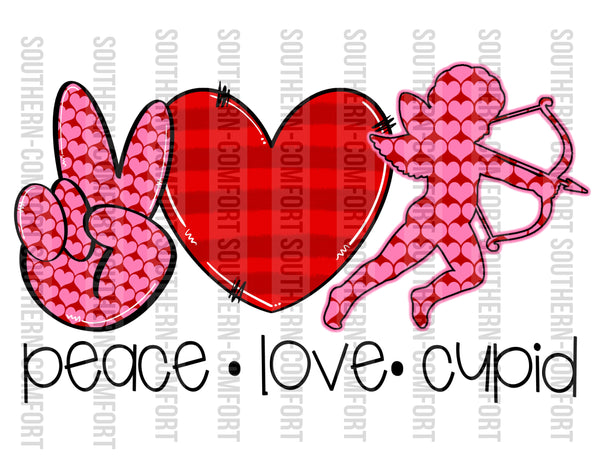 Peace love Cupid PNG