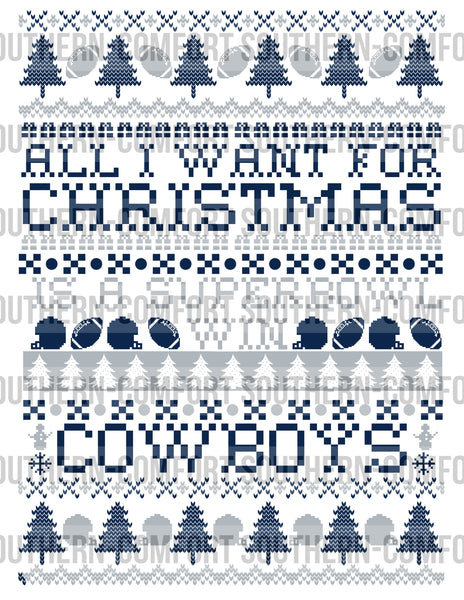 All I want for Christmas is a super bowl win COWBOYS PNG