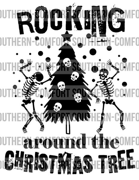 Rocking around the Christmas tree PNG