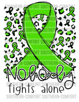 Nobody fights alone (lime) PNG
