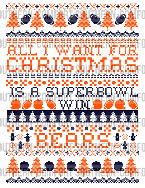 All I want for Christmas is a super bowl win BEARS PNG