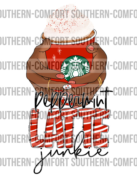 Peppermint latte junkie PNG