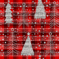 Plaid with glitter Christmas Seamless