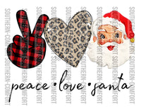 Peace love Santa PNG