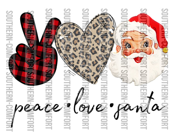Peace love Santa PNG