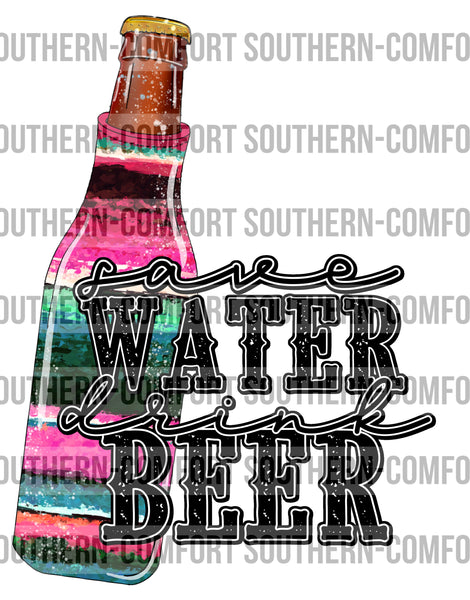 Save water drink beer PNG
