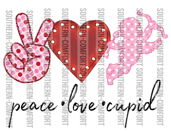 Peace love Cupid PNG