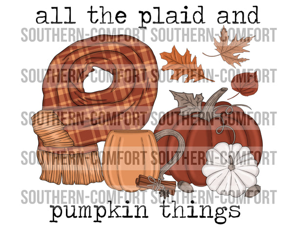 All the plaid and pumpkin things PNG