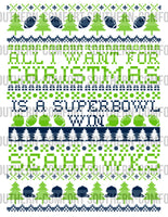 All I want for Christmas is a super bowl win SEAHAWKS PNG