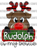 Rudolph is my bestie PNG
