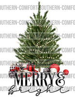 Merry and bright PNG