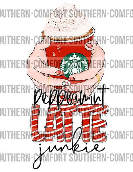 Peppermint latte junkie PNG