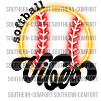 Softball vibes PNG