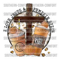 I love Jesus and pumpkin spice PNG