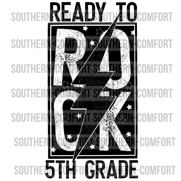 Ready to rock 5th Grade PNG