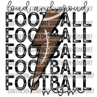 Loud and proud football mom PNG
